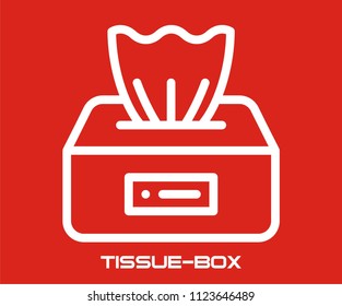 TISSUE BOX VECTOR ICON 