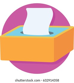 Tissue box Vector Icon 