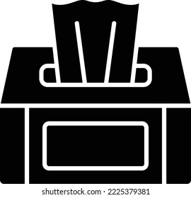 Tissue Box vector icon. Can be used for printing, mobile and web applications.