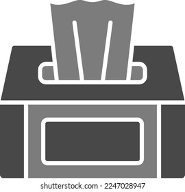 Icono vectorial de caja de tejidos. Se puede usar para imprimir, móviles y aplicaciones web.