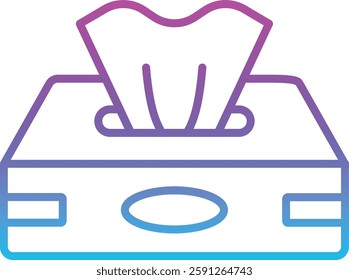 Tissue Box vector icon. Can be used for printing, mobile and web applications.