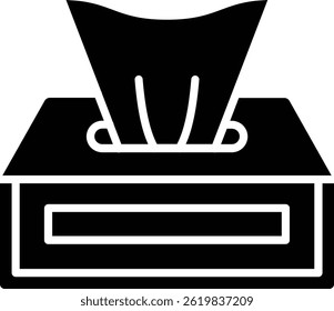 Tissue Box vector icon. Can be used for printing, mobile and web applications.