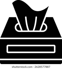 Tissue Box vector icon. Can be used for printing, mobile and web applications.