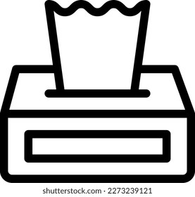tissue box Vector illustration on a transparent background. Premium quality symmbols. Thin line vector icons for concept and graphic design.