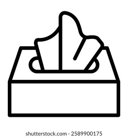 Tissue Box Vector Line Icon Design For Personal And Commercial Use