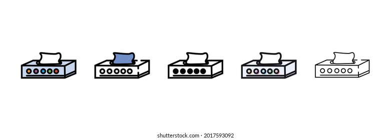tissue box vector type icon