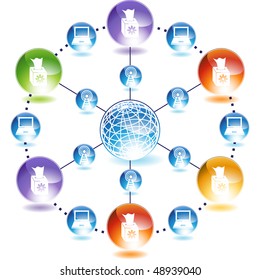 Botão da Web Caixa de tecido isolado em um plano de fundo.