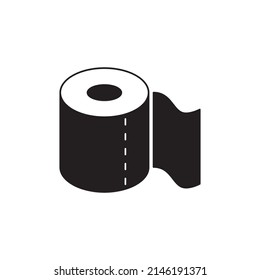 tissue clean paper icon in black flat glyph, filled style isolated on white background