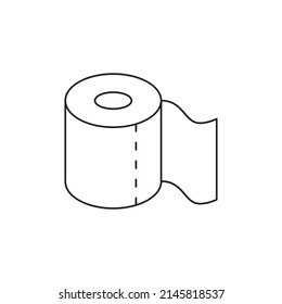 Tissue-Clean-Paper-Symbol auf Linie Symbol, Stil einzeln auf weißem Hintergrund