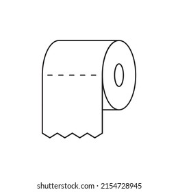 tissue clean paper icon line style icon, style isolated on white background