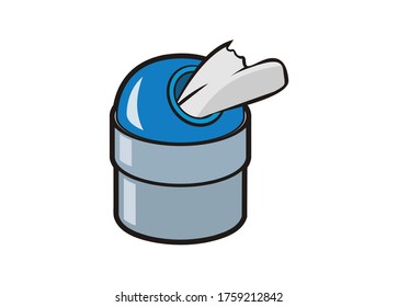 Tissue container. Simple flat illustration