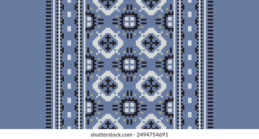 Tissue Dupatta Seamless Australian aboriginal pattern Motif embroidery, Pixel Ikat embroidery vector Design for Print scarf hijab pattern kerchief Pixel Ikat vector Silk kurti model mughal patterns