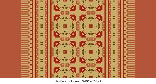 Tissue Dupatta Seamless Bandana print silk Motif embroidery, Pixel Ikat embroidery vector Design for Print 60s paisley tie dye damascus ornament rugs hipster kurta pajama