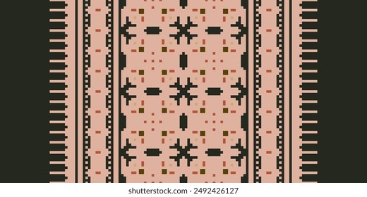 Tissue Dupatta Seamless Native American, Motif embroidery, Pixel Ikat embroidery vector Design for Print egyptian hieroglyphs tibetan geo pattern