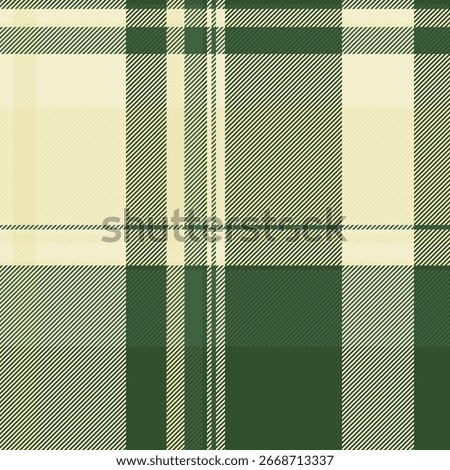 Tissue fabric tartan vector, uniform texture seamless check. Quilted textile plaid pattern background in light and green colors palette.