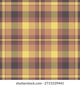 Tissue fabric vector tartan, spring seamless check texture. Summertime pattern background plaid textile in orange and red colors palette.