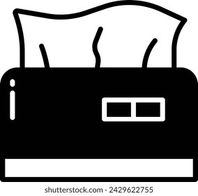 Tissue glyph and line vector illustration