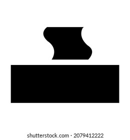 Tissue-Symbol mit schwarzem Umriss
