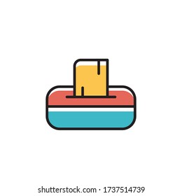 tissue icon filled outline vector color design. isolated on white background