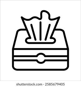 tissue icon Illustration of hygiene, mobile toilets, washrooms, or for household and hospital equipment.