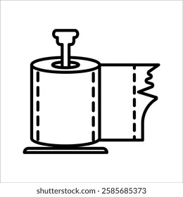 tissue icon Illustration of hygiene, mobile toilets, washrooms, or for household and hospital equipment.