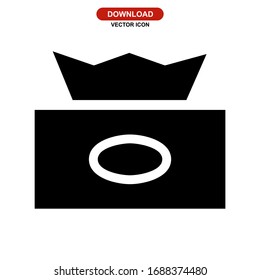 Icono de tejido o logotipo símbolo de signo aislado Ilustración vectorial - Iconos vectoriales de estilo negro de alta calidad
