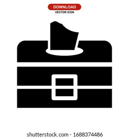 tissue icon or logo isolated sign symbol vector illustration - high quality black style vector icons
