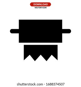 Icono de tejido o logotipo símbolo de signo aislado Ilustración vectorial - Iconos vectoriales de estilo negro de alta calidad
