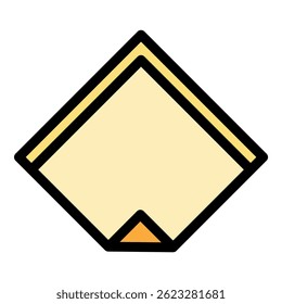 Tissue icon. Outline tissue vector icon color flat isolated