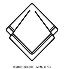 Tissue icon outline vector. Towel napkin. Clean cloth