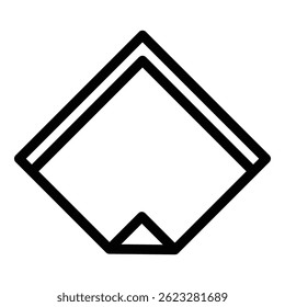 Tissue icon. Outline tissue vector icon for web design isolated on white background