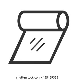 Tissue icon.  Simple flat logo of tissue on white background. Vector illustration.