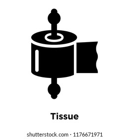 Tissue icon vector isolated on white background, logo concept of Tissue sign on transparent background, filled black symbol