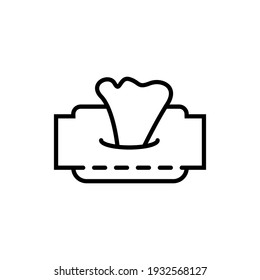 Tissue line art icon, simple editable symbol pictogram