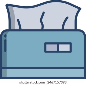 Tissue linear color vector illustration