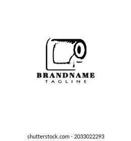 icono de caricatura del logotipo de tejidos ilustración vectorial moderna