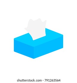 Tissue napkin box restaurant flat icon