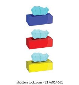 Tissue Paper box illustration on white background, the best Cartoonist Tissue Paper box vector illustration