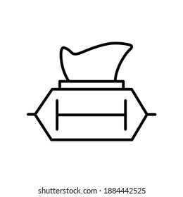 Tissue paper box line icon