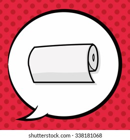 tissue paper doodle, speech bubble