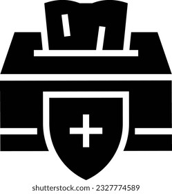 Gewebepapier-Glyphe-Symbol - Einzelsymbol, Vektorgrafik