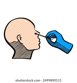 Tissue paper hand drawn halftone color vector illustration