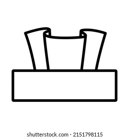 Tissue Paper Icon. Bold outline design with editable stroke width. Vector Illustration.