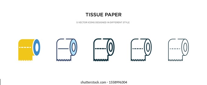 tissue paper icon in different style vector illustration. two colored and black tissue paper vector icons designed in filled, outline, line and stroke style can be used for web, mobile, ui