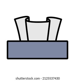 Tissue Paper Icon. Editable Bold Outline With Color Fill Design. Vector Illustration.