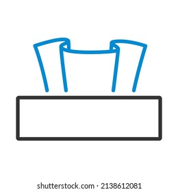 Tissue Paper Icon. Editable Bold Outline With Color Fill Design. Vector Illustration.