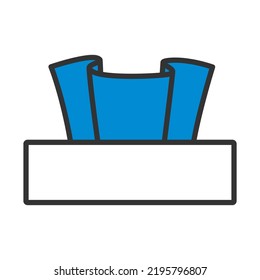 Tissue Paper Icon. Editable Bold Outline With Color Fill Design. Vector Illustration.