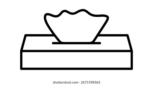 Tissue Paper Icon Isolated on White Background. Hygiene and Cleaning Symbol. Vector Illustration