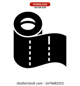 Icono de papel de tejido o logotipo símbolo de signo aislado Ilustración vectorial de alta calidad, iconos vectoriales de estilo negro de alta calidad
