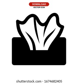 Icono de papel tisular o logotipo símbolo de signo aislado Ilustración vectorial - Colección de iconos vectoriales de estilo negro de alta calidad
